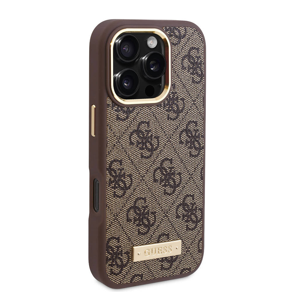 Guess iPhone 16 Pro Max Orjinal Lisanslı Magsafe Şarj Özellikli 4G Desenli PU Metal Plaka Klasik Logolu Telefon Kılıfı - 20 Guess iPhone 16 Pro Max Orjinal Lisanslı Magsafe Şarj Özellikli 4G Desenli PU Metal Plaka Klasik Logolu Telefon Kılıfı - 20
